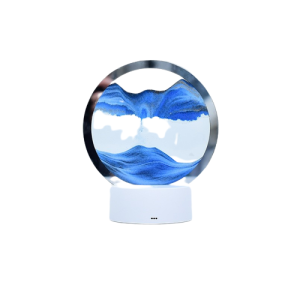 Designerska Lampka Nocna Klepsydra Sandscape 3D LED Dekoracja Sypialni