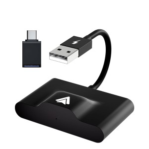 Bezprzewodowy czarny adapter samochodowy CarPlay