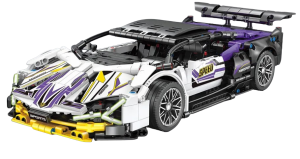 Zestaw Klocki TECHNIC dla dzieci samochód oklejone FIOLETOWE LAMBORGHINI SKALA 1:14 1229 szt