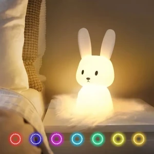 Lampka Nocna LED Królik Kolory 10CM