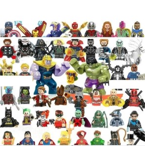 Zestaw postacie minifigurek AVENGERS bohaterowie 48 szt.