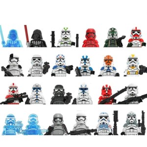 Zestaw postacie minifigurek STAR WARS gwiezdne wojny bohaterowie 24 szt.