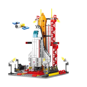 Duży zestaw klocków STATEK KOSMICZNY rakieta 512 szt. + 3 figurki
