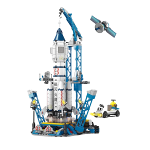  Duży zestaw klocków dla dzieci RAKIETA KOSMICZNA zabawka 557 szt. + 3 figurki