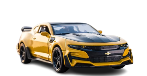 Zabawka model samochodu  muscle car żołty Chevrolet Camaro w skali 1:32 z oświetleniem