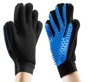 Gumowa rękawica do kąpieli zwierząt pielęgnacja sierści futerka masaż