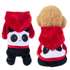 Modne miękkie ubranko polar kamizelka bluza dla zwierząt domowych PSA i KOTA panda