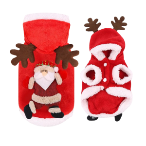 Modne miękkie ubranko polar kamizelka bluza dla zwierząt domowych PSA i KOTA renifer