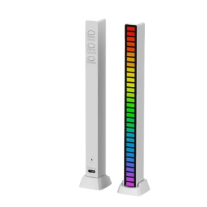 Biała Listwa 32 LED światła muzyczne RGB lampa dekoracja atmosfera