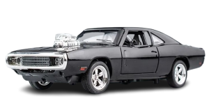 Zabawka czarny samochód muscle car Dodge CHALLENGER model w skali 1:32