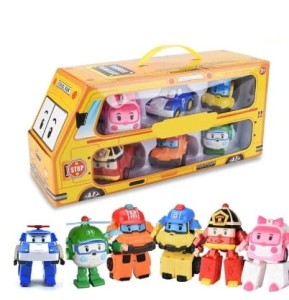 Zestaw zabawka dla dzieci samochodziki ROBOCAR POLI 6 szt.