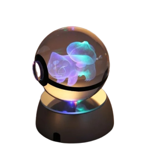 Lampka LED pokeball 3D dekoracja POKEMON anime BULBASAUR