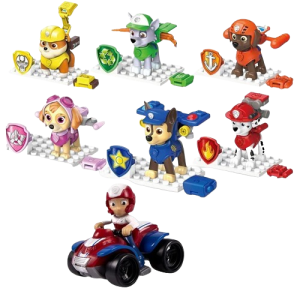 Zestaw Figurek dla Dzieci zabawka klocki PSI PATROL 7 SZT.