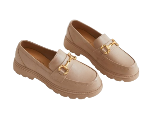 Buty ozdobne Damskie Mokasyny dla Kobiet LOFERSY Beżowe roz. 35-40