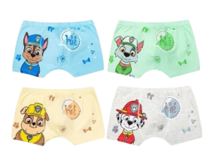 Zestaw bielizna dla dzieci bokserki UNISEX bohaterowie PSI PATROL 4 pary MARSHALL