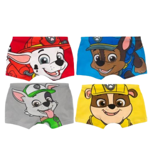 Zestaw bielizna dla dzieci bokserki dla chłopca bohaterowie PSI PATROL 4 pary MARSHALL