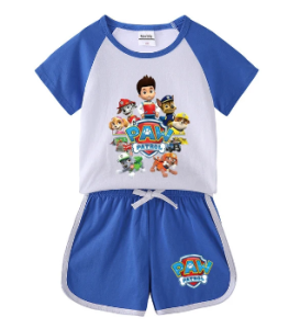 Zestaw UNISEX komplet ubrań na lato dla dzieci PSI PATROL rozm.100-130