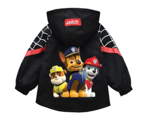 Jesienna Kurtka z kapturem dziecięca PSI PATROL czarna MARSHALL