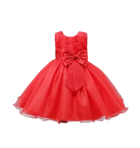 Dziecięca suknia balowa sukienka dla dziewczynki CZERWONA roz. 100-160