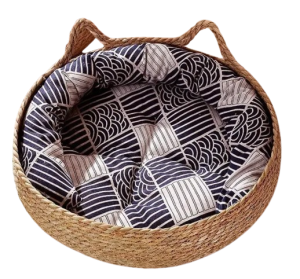 Legowisko dla kota KOSZ WIKLINOWY z poduszką