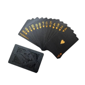 Karty do gry LUKSUSOWE bardzo wytrzymałe czarno złote