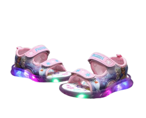 Sandałki dziecięce dla dziewczynki ELSA ze świecąca podeszwą KRAINA LODU rozm.21-30