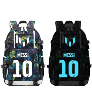 Duży plecak szkolny dla dzieci MESSI tornister  WODOODPORNY świecący w ciemności USB