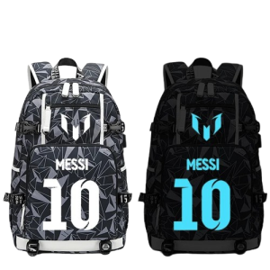 Duży plecak szkolny dla dzieci MESSI tornister WODOODPORNY świecący w ciemności USB