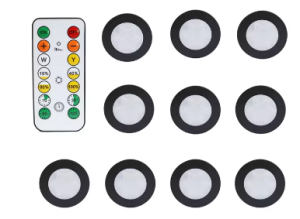Zestaw lampek podściennych LED nowoczesne oświetlenie 10 szt. + pilot