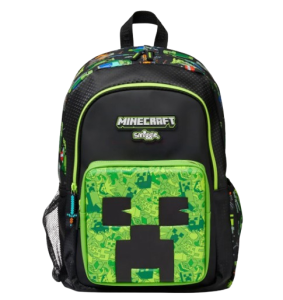 Duży plecak szkolny dla dzieci MINECRAFT tornister torba z usztywnieniem na plecy CREEPER tnt 