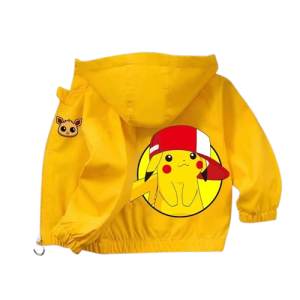 Jesienna Kurtka POKEMON z kapturem dziecięca PIKACHU