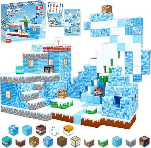 Minecraft Duży Zestaw Klocki Magnetyczne 300szt Kolekcjonerskie (7).jpeg