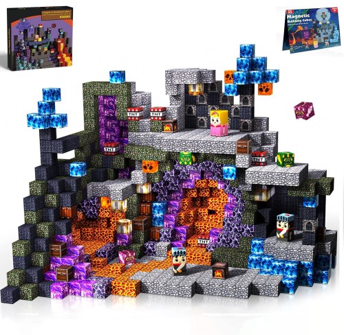 Minecraft Duży Zestaw Klocki Magnetyczne 300szt Kolekcjonerskie (11).jpeg