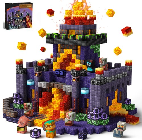 Minecraft Duży Zestaw Klocki Magnetyczne 300szt Kolekcjonerskie (12).jpeg