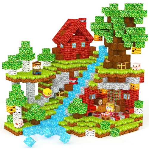 Minecraft Duży Zestaw Klocki Magnetyczne 300szt Kolekcjonerskie (8).webp