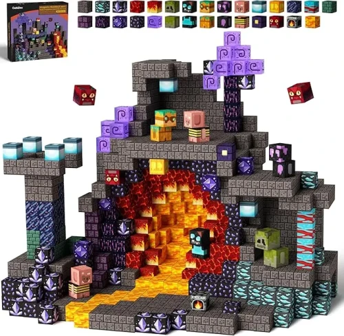 Minecraft Duży Zestaw Klocki Magnetyczne 300szt Kolekcjonerskie (5).webp