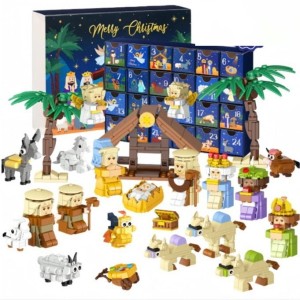 Kalendarz Adwentowy Świąteczny Szopka Betlejemska z Klocków 1495 elementów