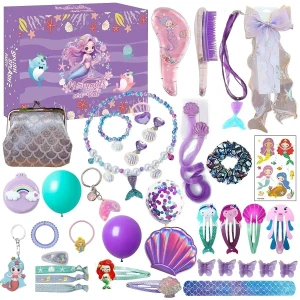 Kalendarz Adwentowy Świąteczny dla Dziewczynki Jednorożec i Tęczowa Biżuteria