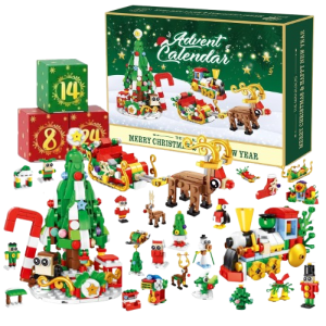 Kalendarz Adwentowy Świąteczny Klocki Bożonarodzeniowe (24 mini zestawy)