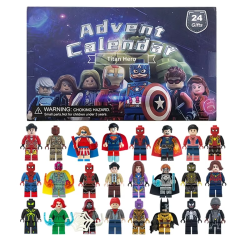 Świąta Kalendarz Adwentowy Figurki Klocki AVENGERS Batman