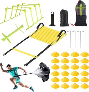 Duży Treningowy Zestaw Piłkarski Ćwiczenia Piłka Nożna Kordynacja