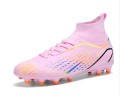 Buty Piłkarskie Różowe Korki z Elastycznym Kołnierzem Skarpeta Dobra Przyczepność