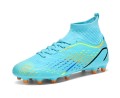 Buty Piłkarskie Niebieskie Korki z Elastycznym Kołnierzem Skarpeta Dobra Przyczepność
