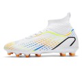 Buty Piłkarskie Białe Korki z Elastycznym Kołnierzem Skarpeta Dobra Przyczepność