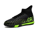 Buty Piłkarskie Cristiano Ronaldo Czarne Turfy TF z kołnierzem Skarpeta CR7