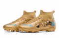 Złote buty piłkarskie Korki obuwie sportowe z kołnierzem skarpetka