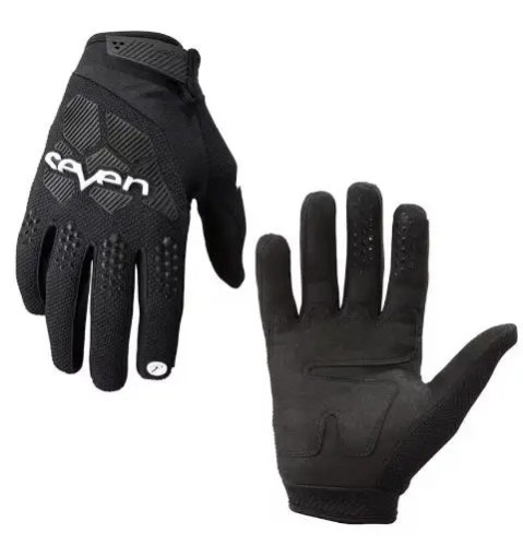 Rękawice Motocrossowe SEVEN Krótkie ENDURO motocyklowe Czarne
