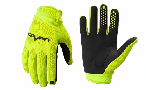 Rękawice Motocrossowe SEVEN Krótkie ENDURO motocyklowe Zielone