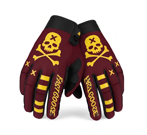Rękawice krótkie enduro FASTGOOSE motocross off-road motyw Czaszki
