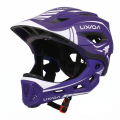 Kask Enduro LIXADA Full Face MTB  fioletowy design lekki 2w1